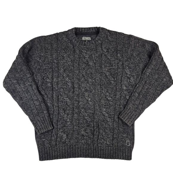 Mens Vintage Trash Nouveau Sweater Size XL Cableknit Crewneck - Picture 1 of 6